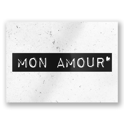 Carte de vœux Mon Amour 15cm