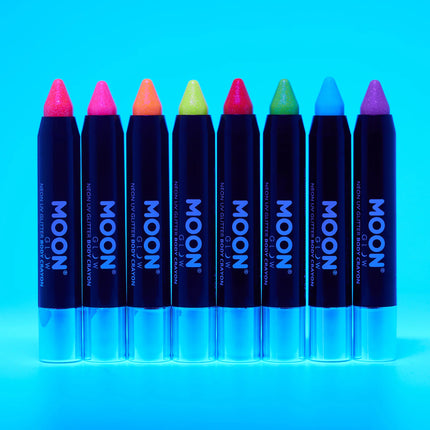 Moon Glow Neon UV Glitter Body Crayons Purple 3.2g