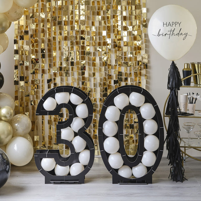 Ballons noirs Standard 30 ans