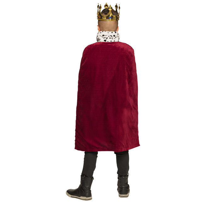 Manteau du roi enfant rouge bordeaux 90cm