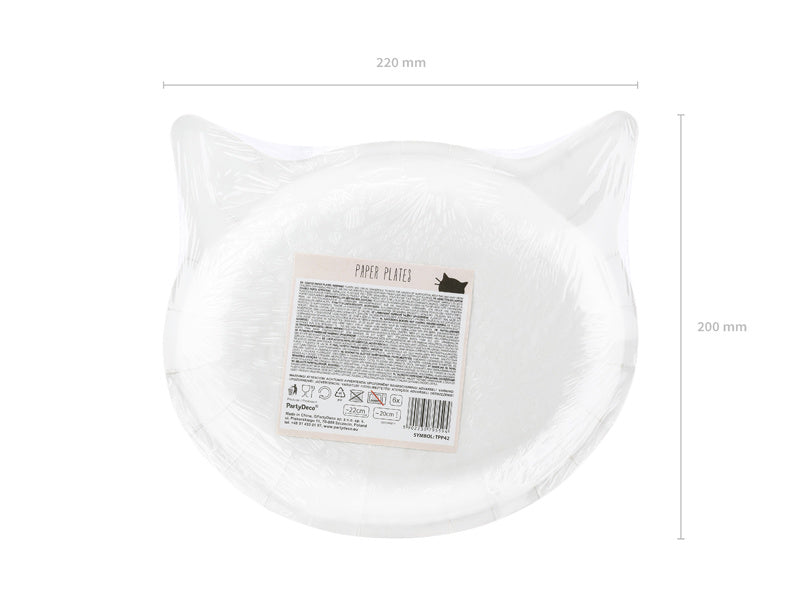 Assiettes Chat 22cm 6pcs