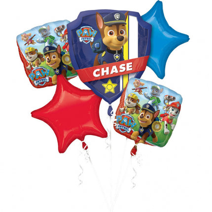 Paw Patrol Helium Balloon Set Chase 5 piece empty