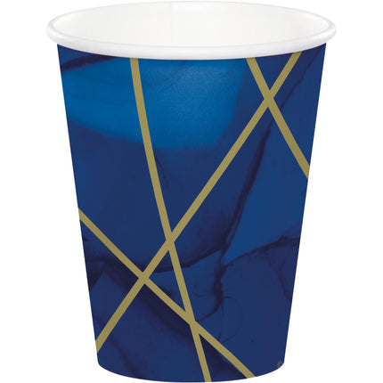 Tasses Marbre Bleu 256ml 8pcs