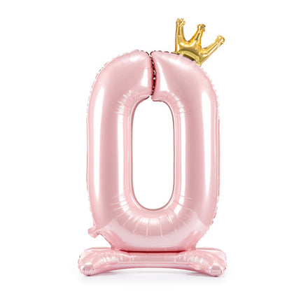 Ballon de baudruche Figure 0 Light Pink Standard Empty 84cm