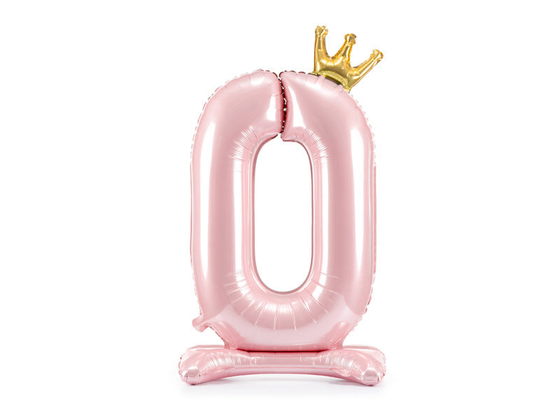 Ballon de baudruche Figure 0 Light Pink Standard Empty 84cm