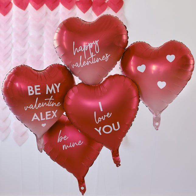 Ballons de baudruche Ombre Hearts 45cm 5pcs