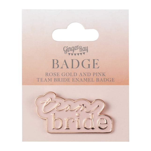 Broche en or rose Team Bride