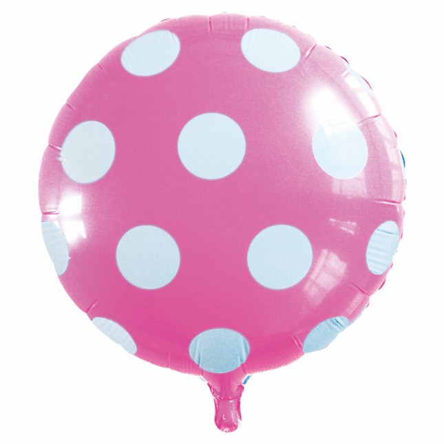 Ballon à l'hélium Dots Light Pink 45cm vide