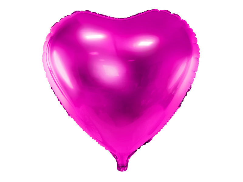 Ballon à l'hélium Coeur Fuchsia Vide 45cm