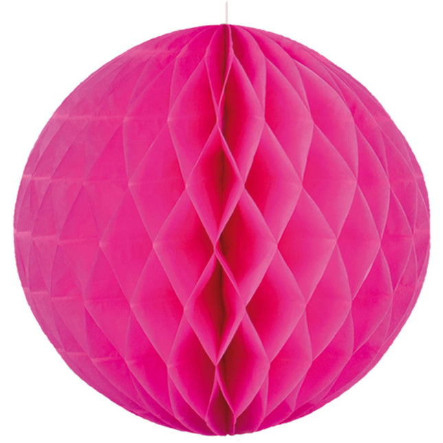 Boule en nid d'abeille XL Fuchsia 50cm