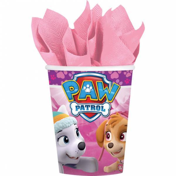 Gobelets Paw Patrol Rose 266ml 8pcs