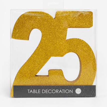 Décoration de table en or Figure 25 paillettes 20.5cm