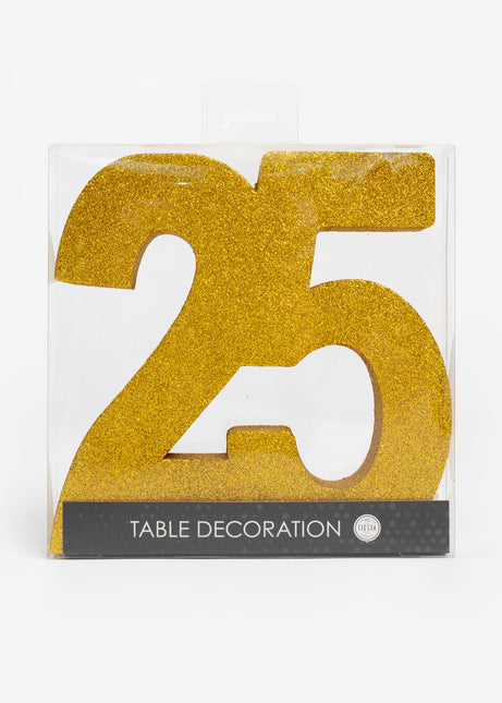 Décoration de table en or Figure 25 paillettes 20.5cm