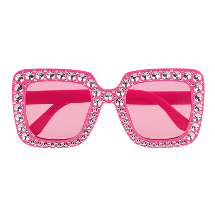 Lunettes de fête rose pailleté