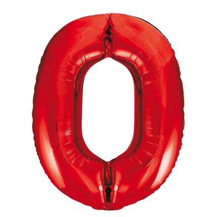 Ballon de baudruche Figure 0 Rouge XL 86cm vide