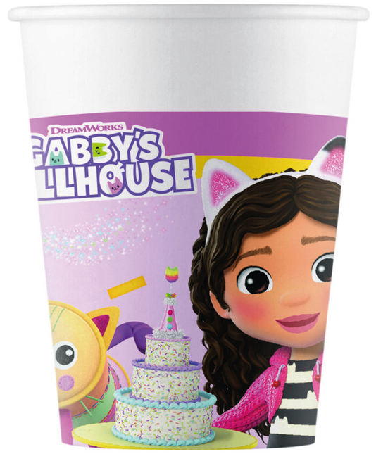 Gabby's Dollhouse Cups 200ml 8pcs