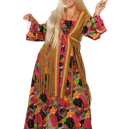 Robe hippie longue colorée