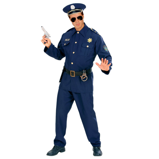 Costume de police bleu foncé hommes