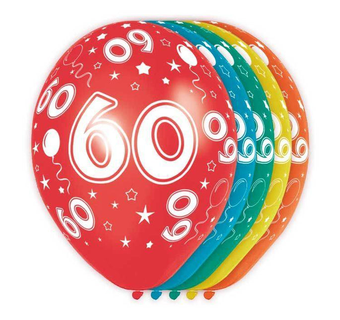 Ballons 60 Years Metallic 30cm 5pcs