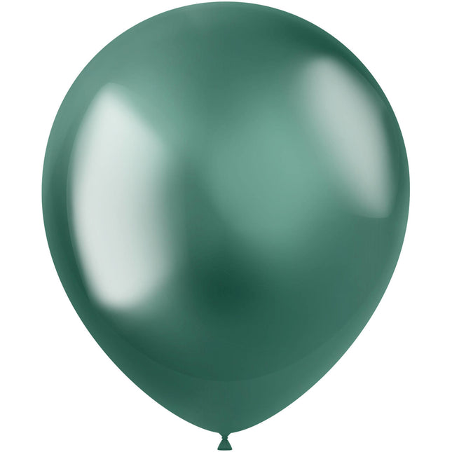 Ballons verts chromés 33cm 10pcs