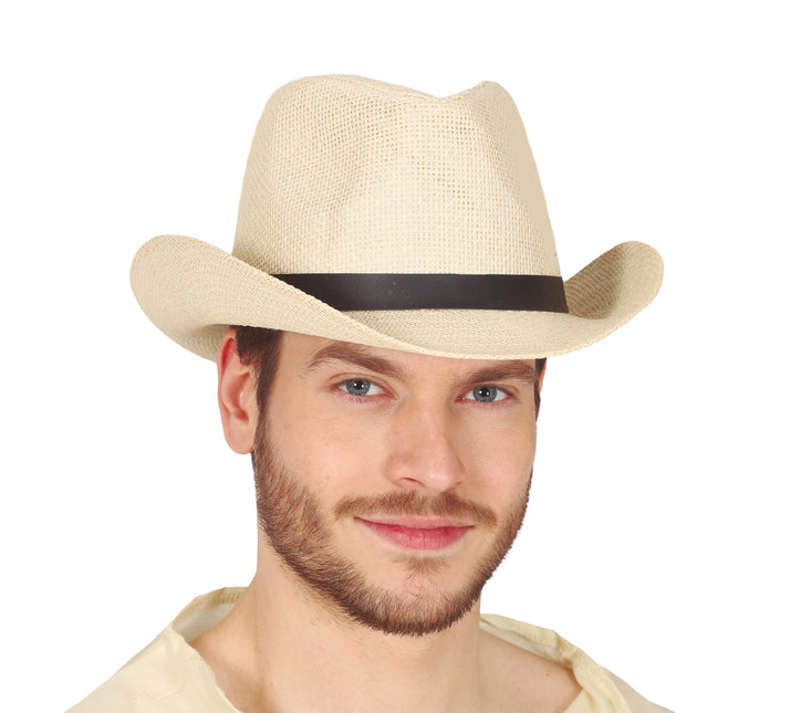 Chapeau de cow-boy en paille