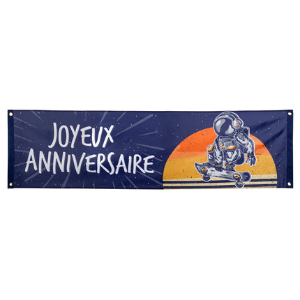 Space Party Banner Yoyeux Anniversaire 1.8m