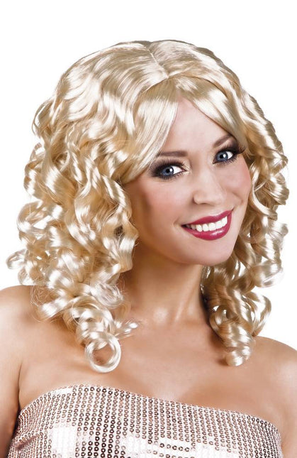 Perruque Cheveux Longs Bouclés Blonde