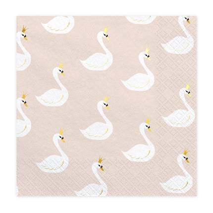 Serviettes de table Swan 33cm 20pcs