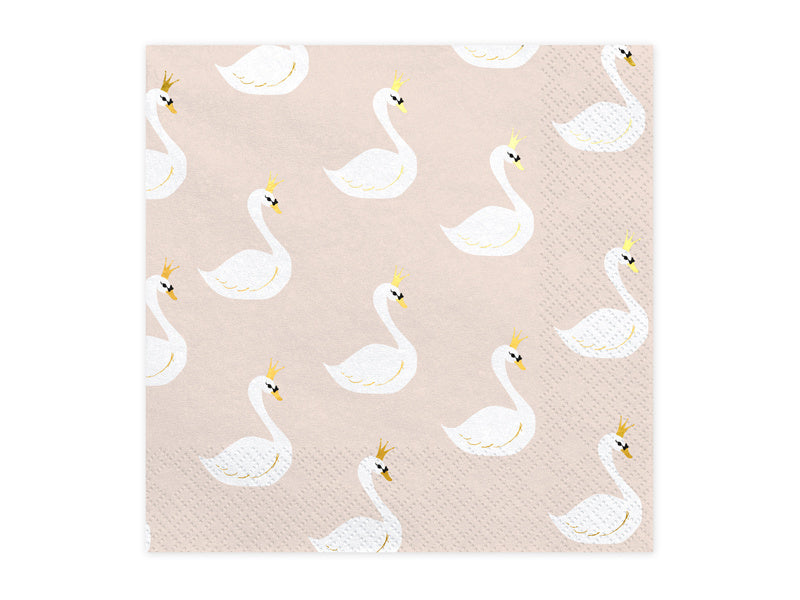 Serviettes de table Swan 33cm 20pcs