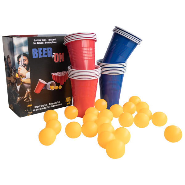 Jeu de boissons Beerpong Set 48 pièces