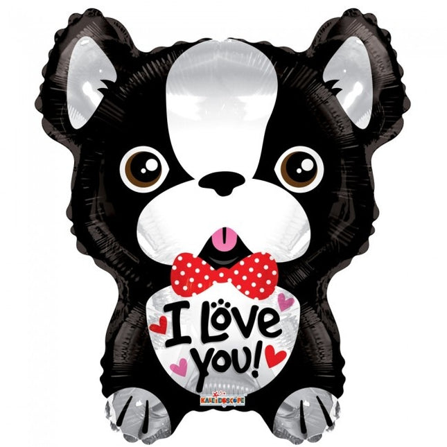 Ballon à l'hélium Valentine Dog I Love You 45cm vide