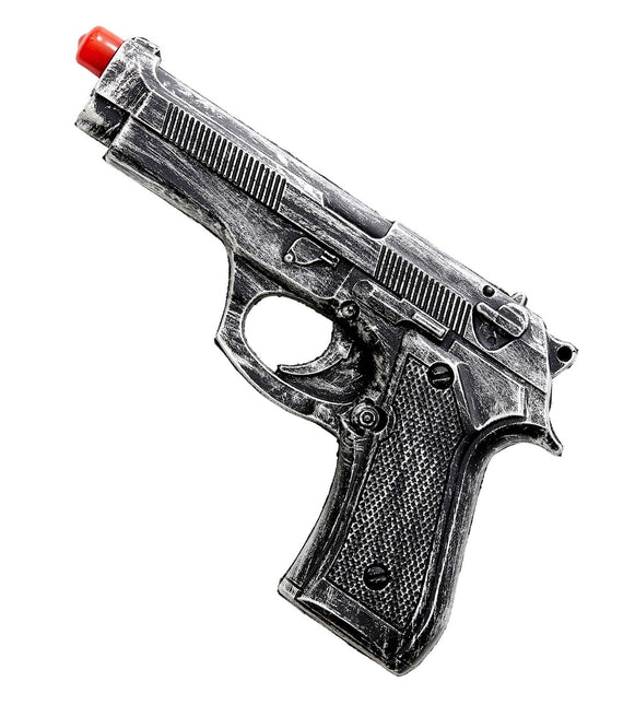 Faux pistolet gris 19cm