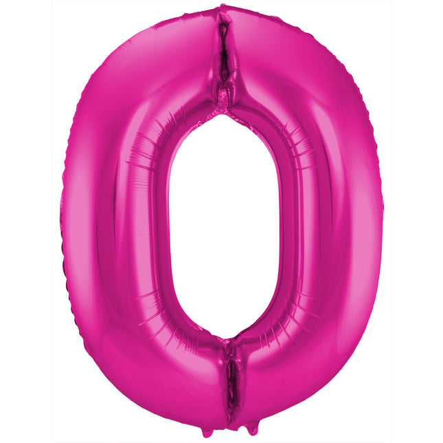 Ballon de baudruche Figure 0 Fuchsia Metallic XL 86cm vide