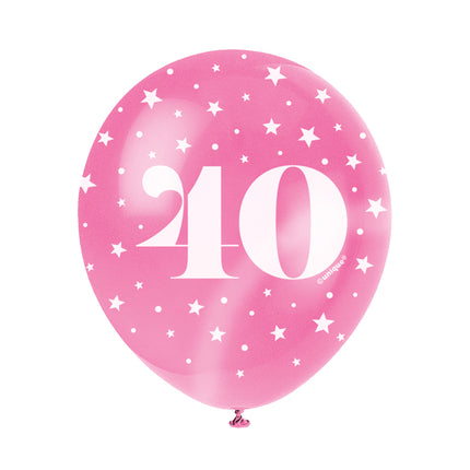 Ballons 40 ans Confetti 30cm 5pcs