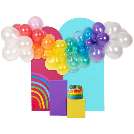 Arche de ballons arc-en-ciel