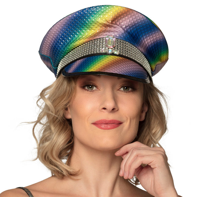 Casquette à paillettes Multicolore