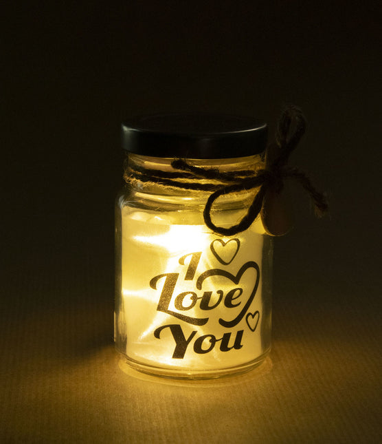 Lampe d'ambiance petite I love you 14cm