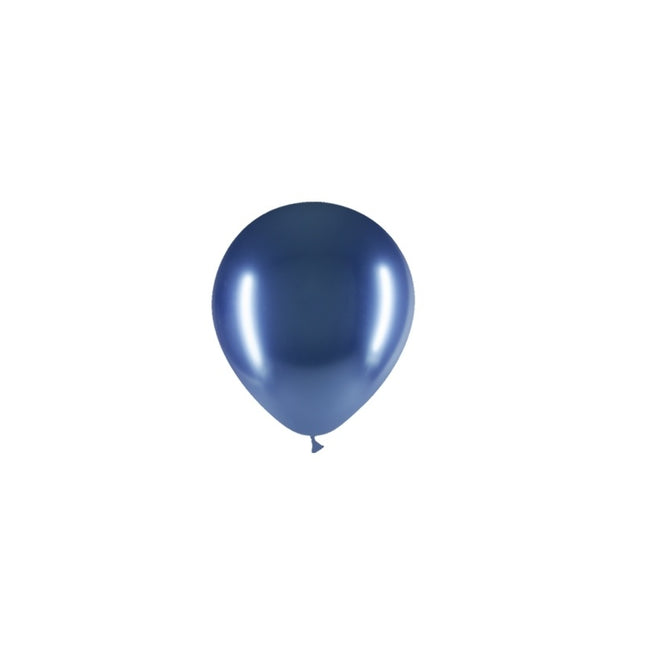 Ballons de baudruche bleus chromés 13cm 100pcs