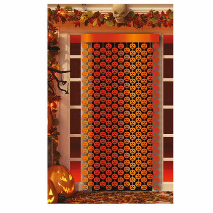 Rideau de porte Halloween Citrouilles 2m