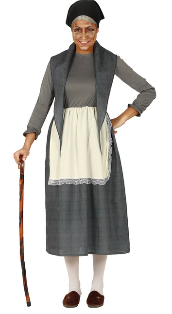 Costume de grand-mère gris L