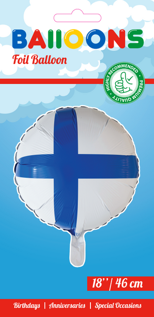 Ballon à l'hélium Drapeau Finlande 45cm vide