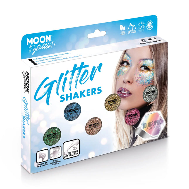 Moon Glitter Shakers paillettes holographiques violet 5g