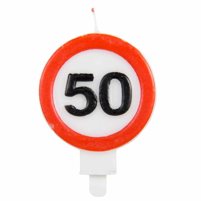 Bougie 50 ans Panneau de signalisation 8cm