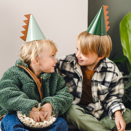 Chapeaux de fête pour dinosaures 6 pièces