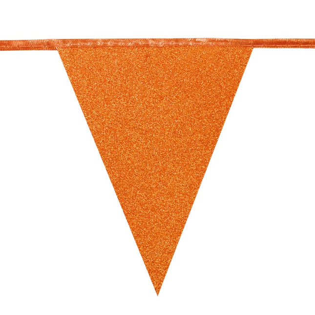 Guirlande orange papier pailleté 6m