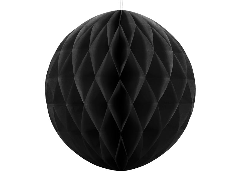 Boule en nid d'abeille noire 40cm