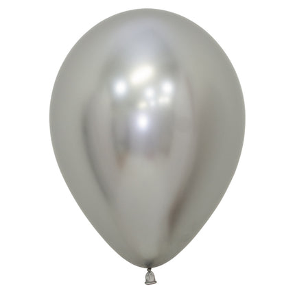 Ballons Reflex Silver 23cm 80pcs