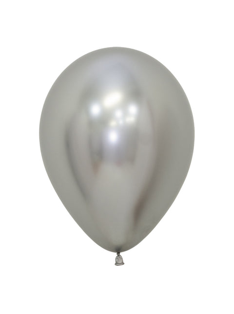 Ballons Reflex Silver 23cm 80pcs