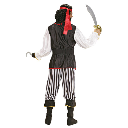 Costume de pirate Blanc Noir Hommes