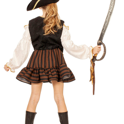 Robe pirate fille brune